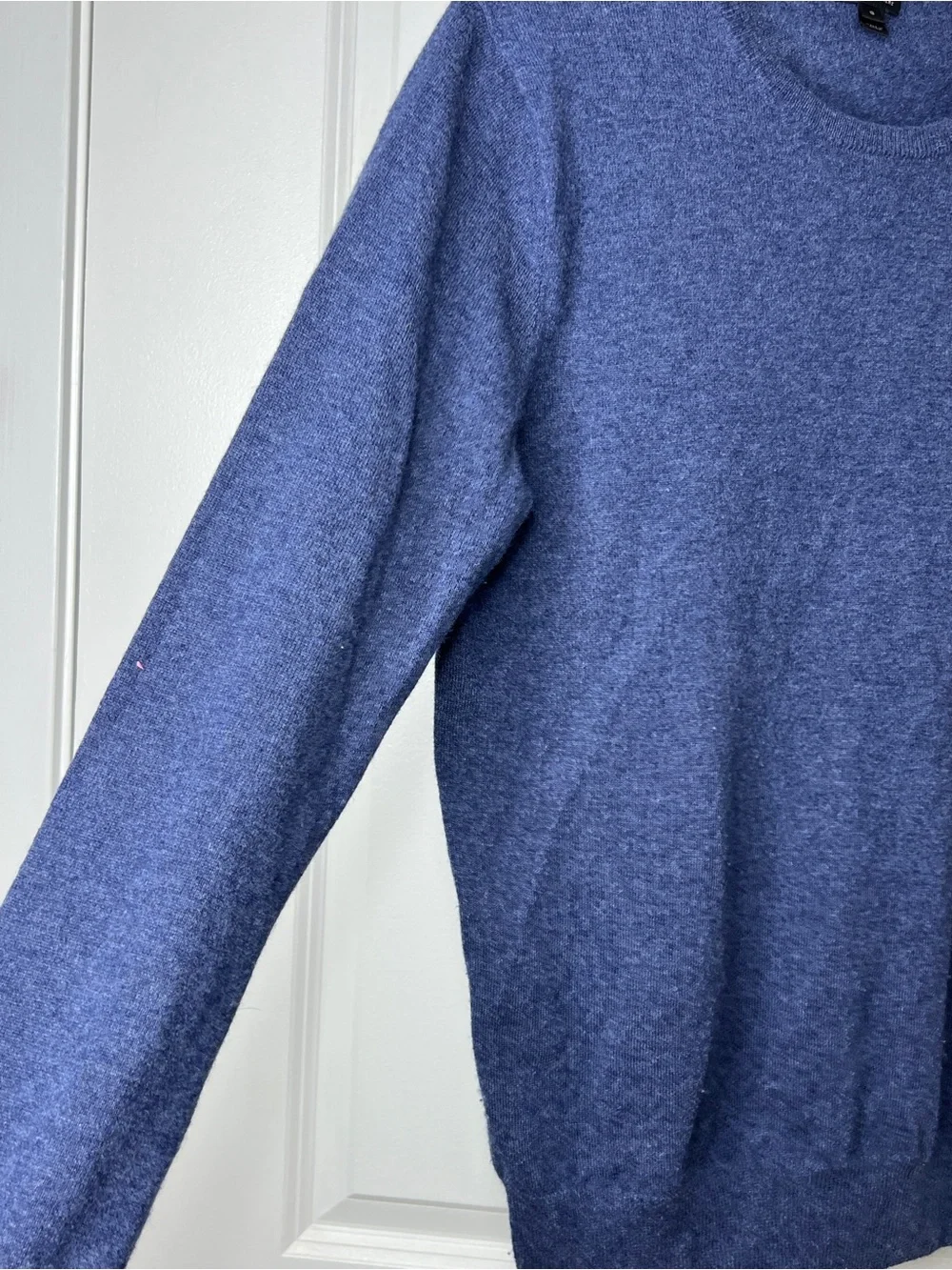 J.Crew 100% Italian Cashmere Crewneck Sweater Heather Blue Size Small